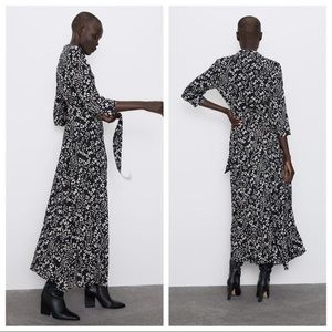 Zara printed maxi dress